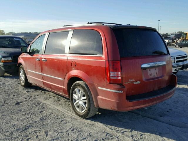 2A8HR64X58R688316 - 2008 CHRYSLER TOWN & COU RED photo 3