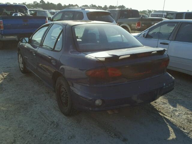 1G2JB524217334801 - 2001 PONTIAC SUNFIRE SE BLUE photo 3