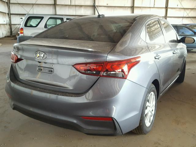 3KPC24A37JE011402 - 2018 HYUNDAI ACCENT SEL GRAY photo 4