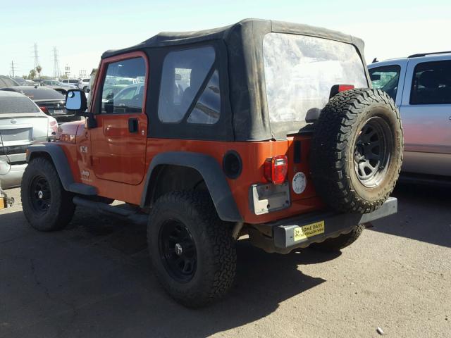 1J4FA39S96P720419 - 2006 JEEP WRANGLER X ORANGE photo 3