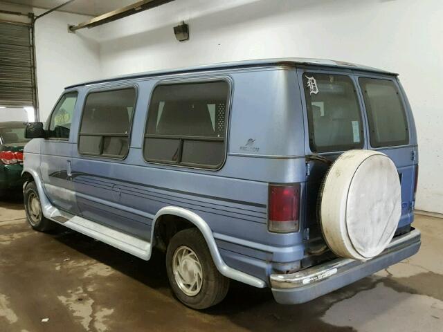 1FDEE14L1VHA48936 - 1997 FORD ECONOLINE BLUE photo 3