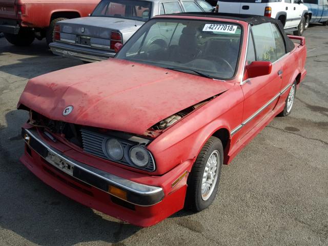 WBABB2308K8875483 - 1989 BMW 325 I AUTO RED photo 2