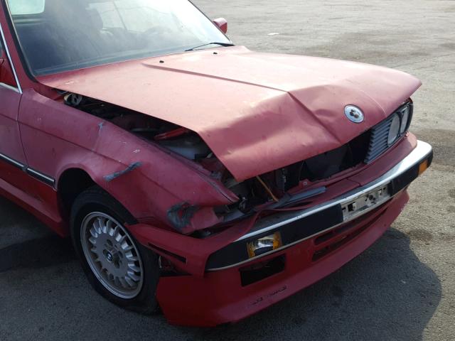 WBABB2308K8875483 - 1989 BMW 325 I AUTO RED photo 9