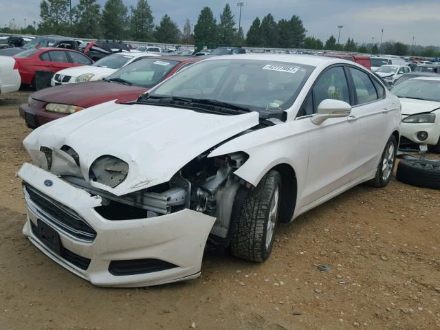 3FA6P0H79DR343733 - 2013 FORD FUSION WHITE photo 2