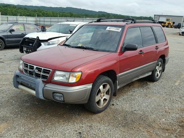 JF1SF6553WH708421 - 1998 SUBARU FORESTER S RED photo 2