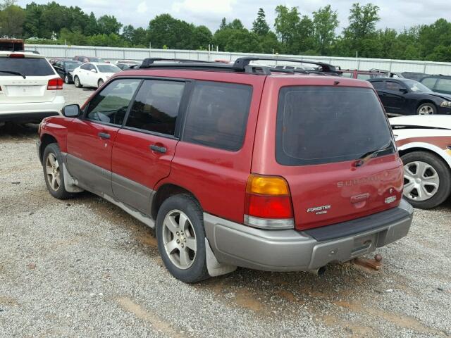 JF1SF6553WH708421 - 1998 SUBARU FORESTER S RED photo 3