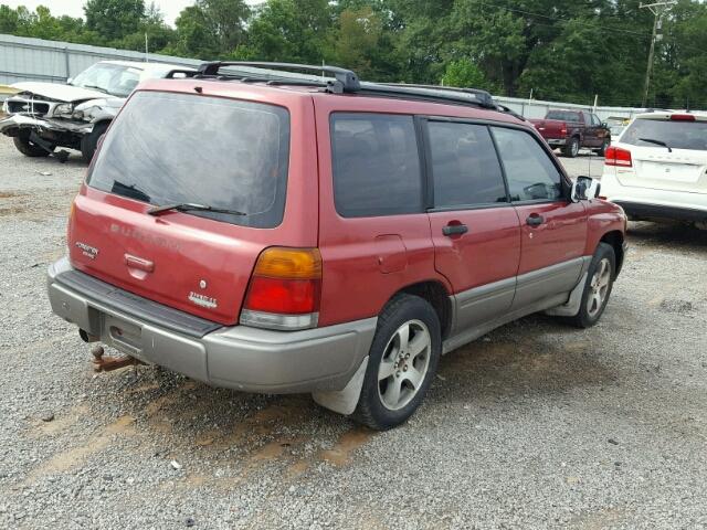 JF1SF6553WH708421 - 1998 SUBARU FORESTER S RED photo 4