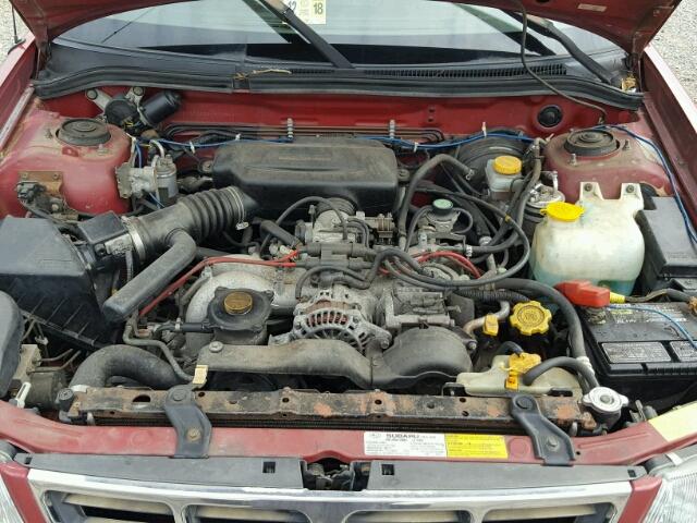 JF1SF6553WH708421 - 1998 SUBARU FORESTER S RED photo 7