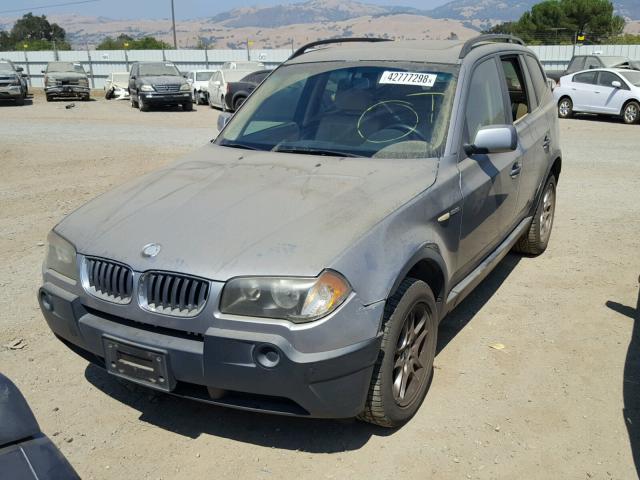 WBXPA73475WC49568 - 2005 BMW X3 2.5I SILVER photo 2