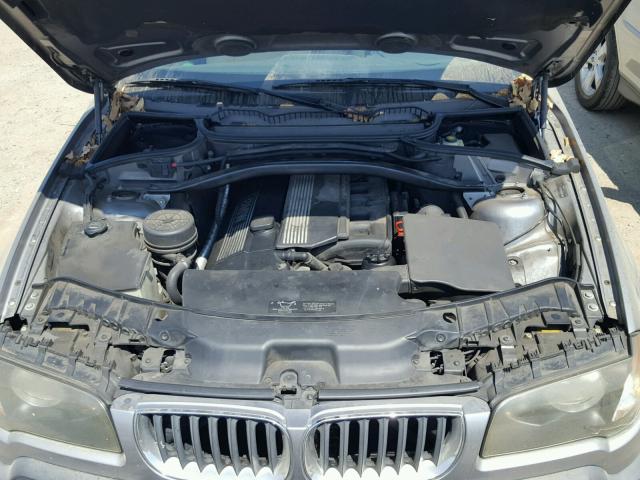 WBXPA73475WC49568 - 2005 BMW X3 2.5I SILVER photo 7