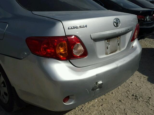 1NXBU4EE9AZ203015 - 2010 TOYOTA COROLLA BA SILVER photo 9