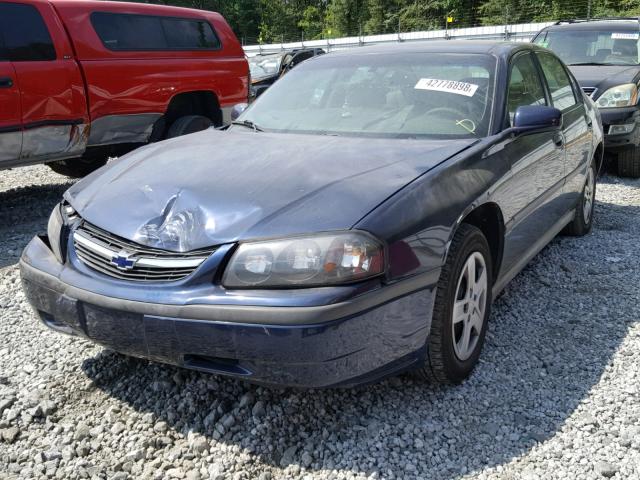 2G1WF52E119244559 - 2001 CHEVROLET IMPALA BLUE photo 2