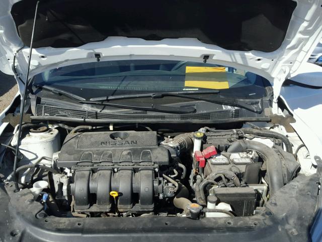 3N1AB7AP4FY347495 - 2015 NISSAN SENTRA S WHITE photo 7