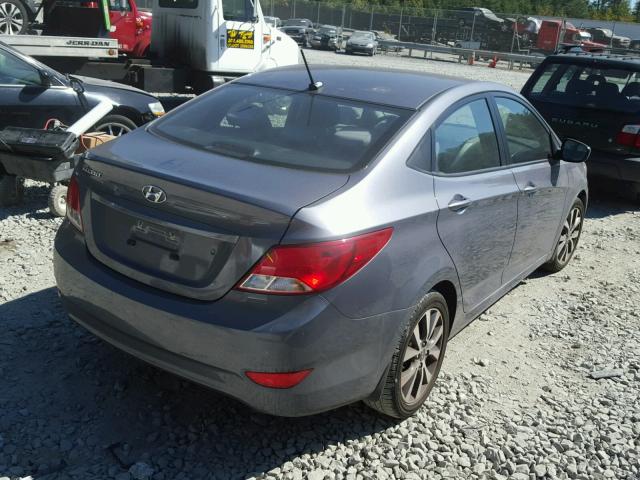 KMHCT4AE4HU283914 - 2017 HYUNDAI ACCENT SE GRAY photo 4