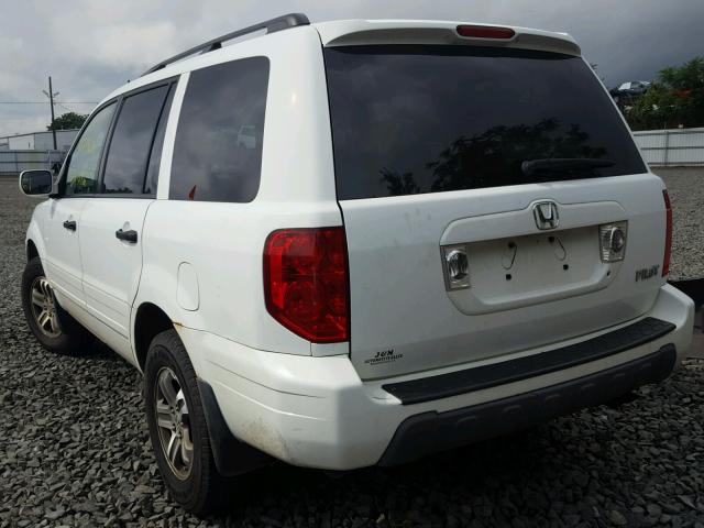 5FNYF18485B040771 - 2005 HONDA PILOT EX WHITE photo 3