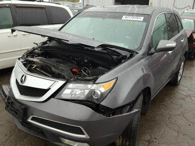 2HNYD2H36CH502409 - 2012 ACURA MDX GRAY photo 2