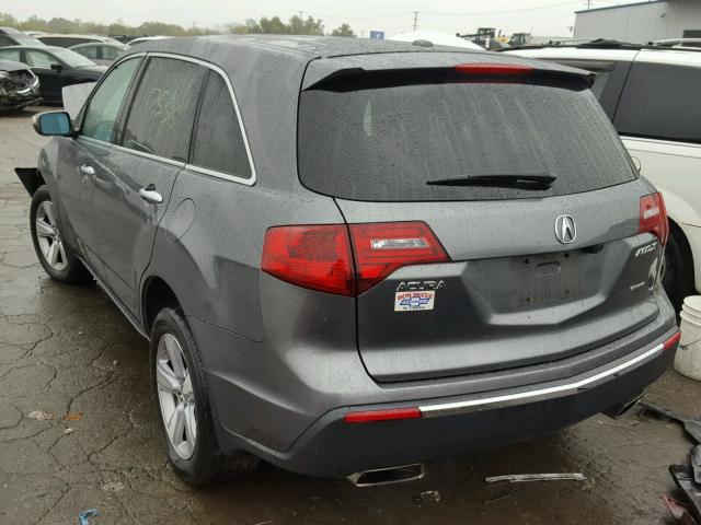 2HNYD2H36CH502409 - 2012 ACURA MDX GRAY photo 3