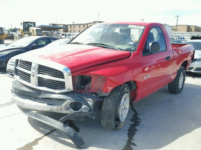 1D7HA16K98J132071 - 2008 DODGE RAM 1500 S RED photo 2