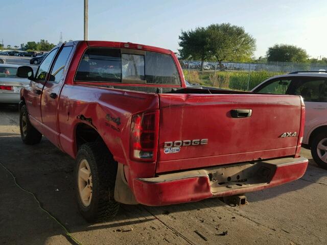 3D7HU18Z82G210043 - 2002 DODGE RAM 1500 RED photo 3