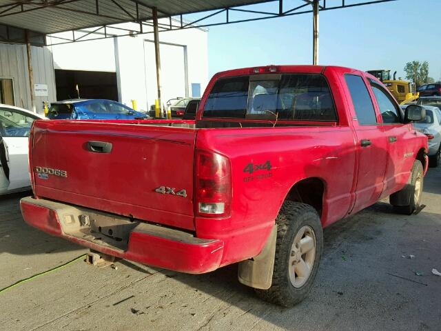 3D7HU18Z82G210043 - 2002 DODGE RAM 1500 RED photo 4