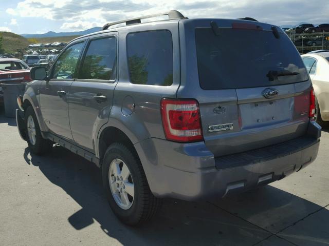 1FMCU93138KD83440 - 2008 FORD ESCAPE GRAY photo 3