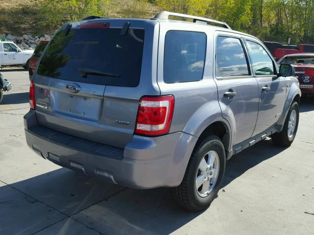 1FMCU93138KD83440 - 2008 FORD ESCAPE GRAY photo 4