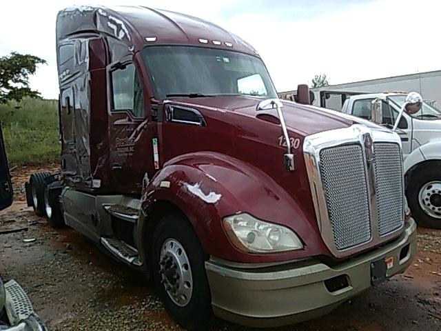 1XKYD49X5FJ437045 - 2015 KENWORTH CONSTRUCTI BURGUNDY photo 1