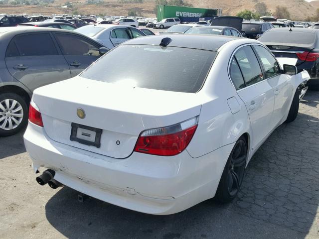 WBANE53547CW59474 - 2007 BMW 525 I WHITE photo 4