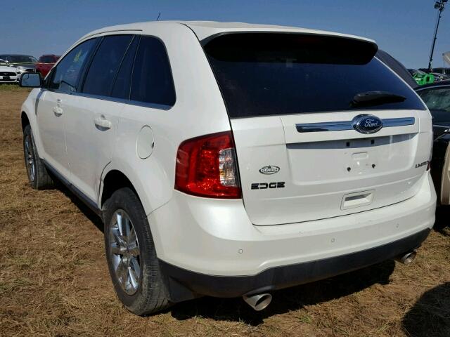 2FMDK3KC6DBC02359 - 2013 FORD EDGE WHITE photo 3