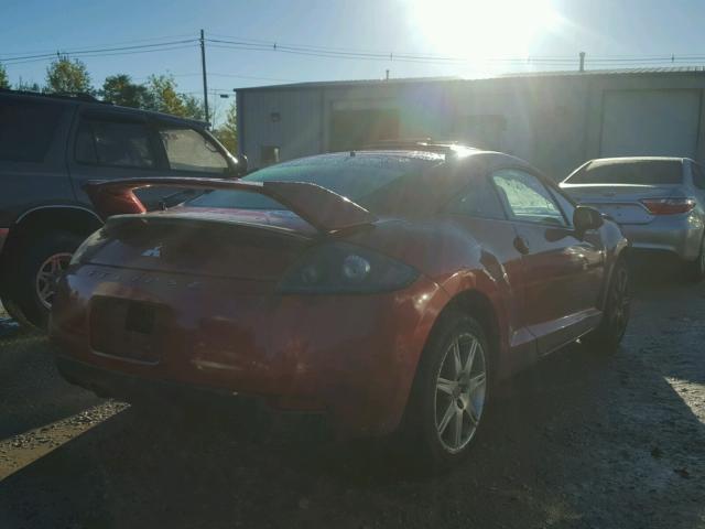 4A3AK64F58E035841 - 2008 MITSUBISHI ECLIPSE RED photo 4