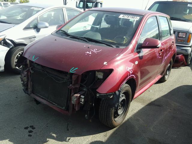 JTKKT624460152092 - 2006 TOYOTA SCION XA MAROON photo 2