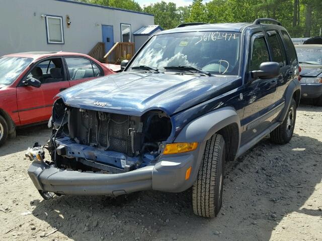 1J4GL48K87W675311 - 2007 JEEP LIBERTY BLUE photo 2