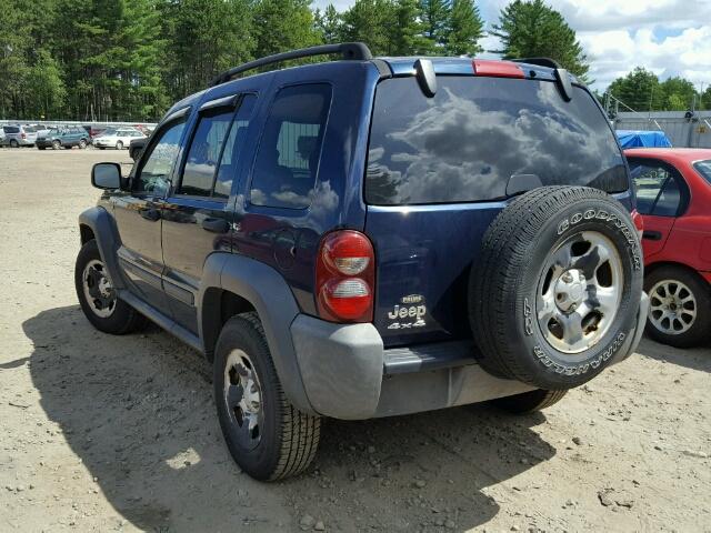 1J4GL48K87W675311 - 2007 JEEP LIBERTY BLUE photo 3