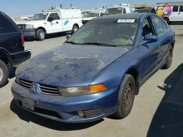 4A3AA46G62E133118 - 2002 MITSUBISHI GALANT ES BLUE photo 2