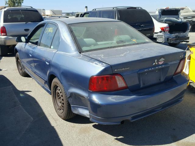 4A3AA46G62E133118 - 2002 MITSUBISHI GALANT ES BLUE photo 3