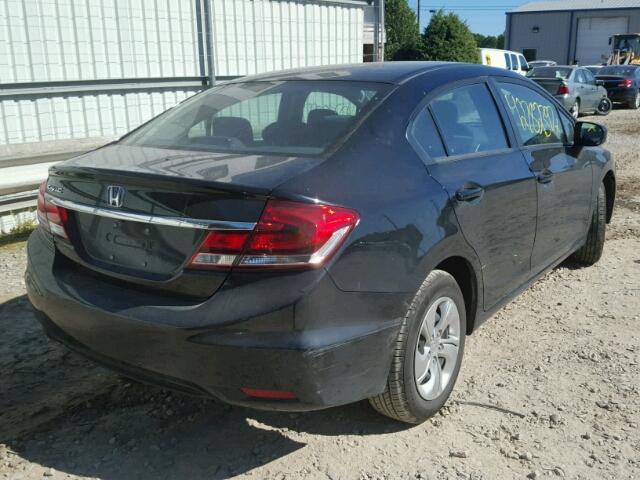 19XFB2F51EE227568 - 2014 HONDA CIVIC LX BLACK photo 4