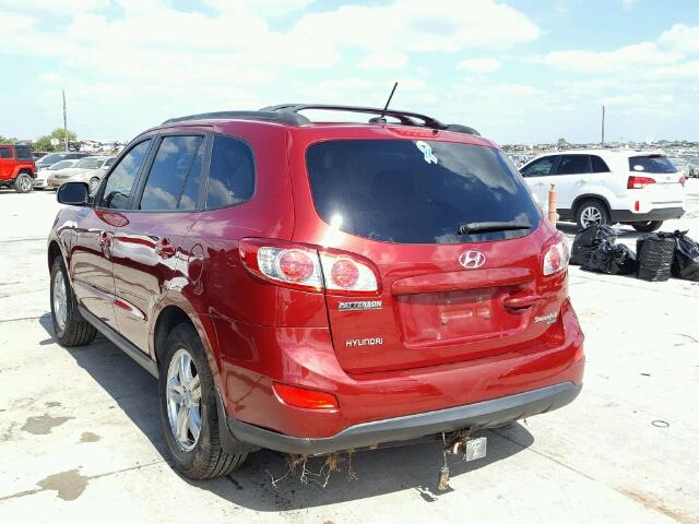 5XYZGDAB4BG046373 - 2011 HYUNDAI SANTA FE G RED photo 3