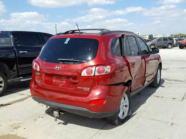 5XYZGDAB4BG046373 - 2011 HYUNDAI SANTA FE G RED photo 4