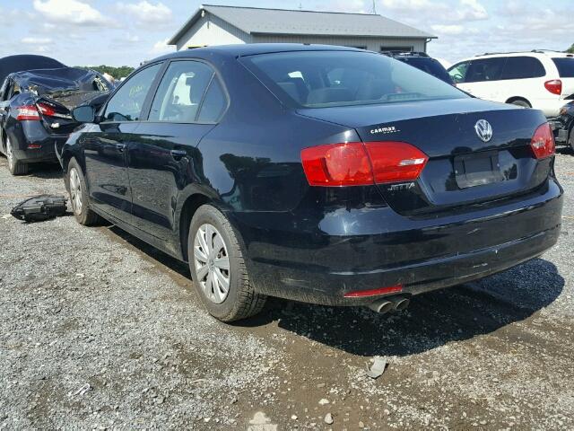3VW2K7AJ2CM402989 - 2012 VOLKSWAGEN JETTA BASE 黑色 照片 3