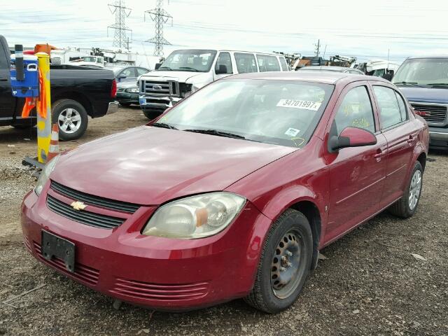 1G1AT58H797164152 - 2009 CHEVROLET COBALT BURGUNDY photo 2