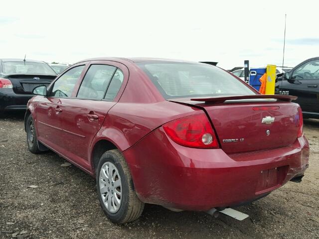 1G1AT58H797164152 - 2009 CHEVROLET COBALT BURGUNDY photo 3