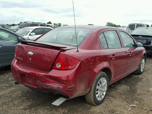 1G1AT58H797164152 - 2009 CHEVROLET COBALT BURGUNDY photo 4