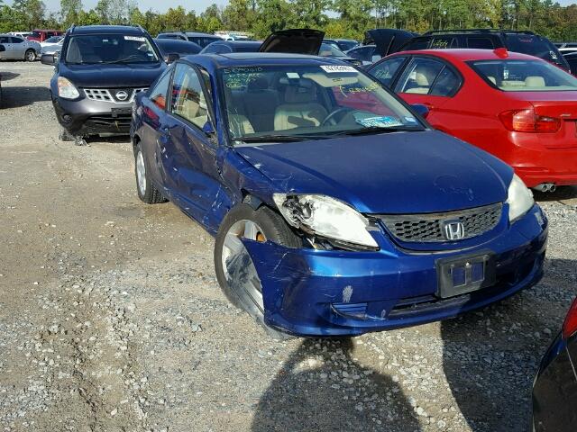 1HGEM22985L022563 - 2005 HONDA CIVIC EX BLUE photo 1