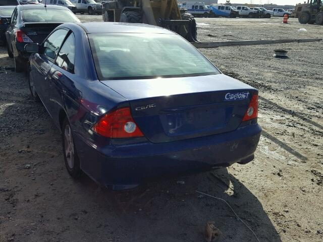 1HGEM22985L022563 - 2005 HONDA CIVIC EX BLUE photo 3