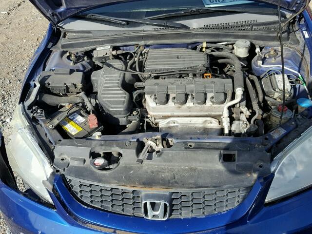 1HGEM22985L022563 - 2005 HONDA CIVIC EX BLUE photo 7