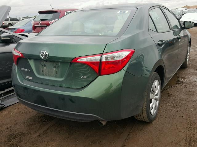 5YFBURHE4EP151115 - 2014 TOYOTA COROLLA L GREEN photo 4