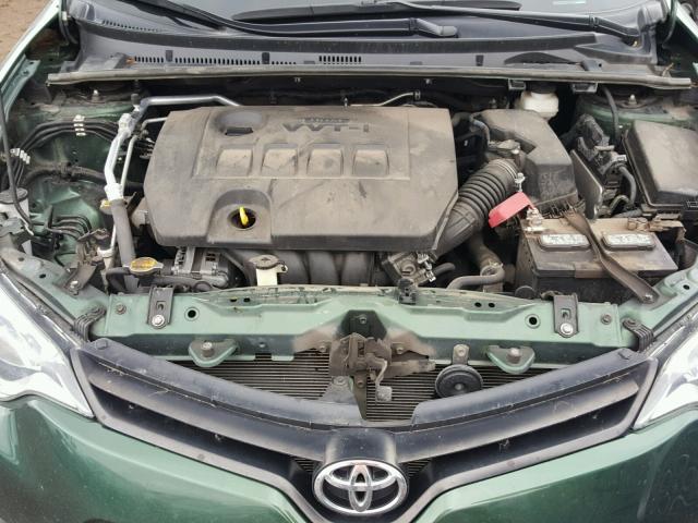 5YFBURHE4EP151115 - 2014 TOYOTA COROLLA L GREEN photo 7