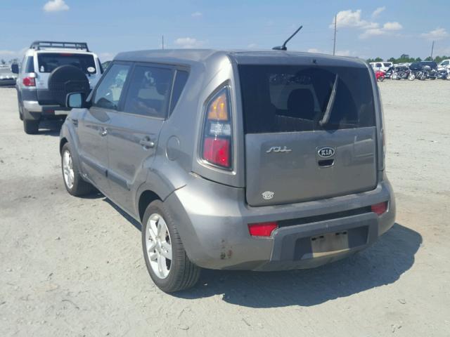 KNDJT2A23B7305929 - 2011 KIA SOUL + GRAY photo 3