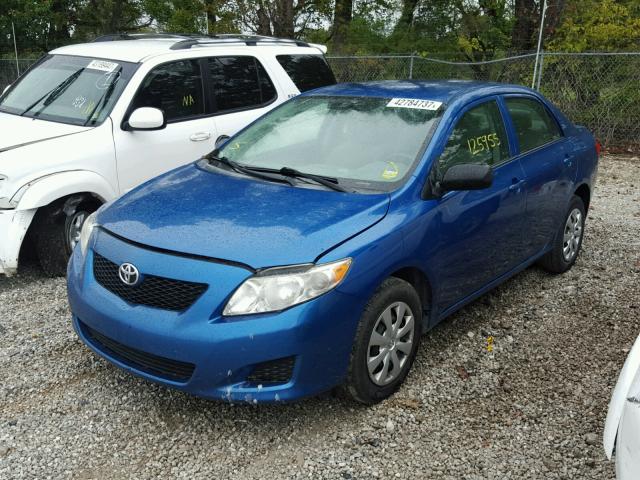 1NXBU4EE2AZ251410 - 2010 TOYOTA COROLLA BLUE photo 2