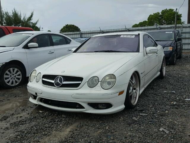 WDBPJ74J93A036869 - 2003 MERCEDES-BENZ CL 55 AMG WHITE photo 2